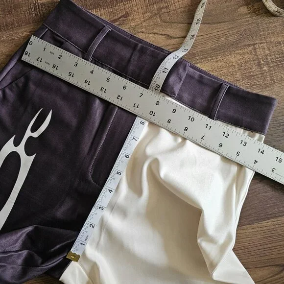 House of Sunny Total Tribal High Waist Light Flare Stretch Pant US 4 Chocolate - Picture 4 of 14